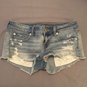 American Eagle Super Low Shortie Shorts